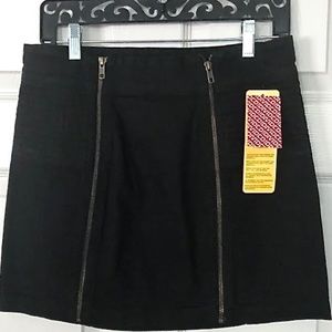 H&M Denim SKIRT Zipper accents Black 12